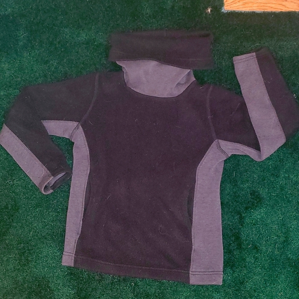 LL Bean Funnel Neck Fleece Turtleneck Sweatshirt sz 5-6
